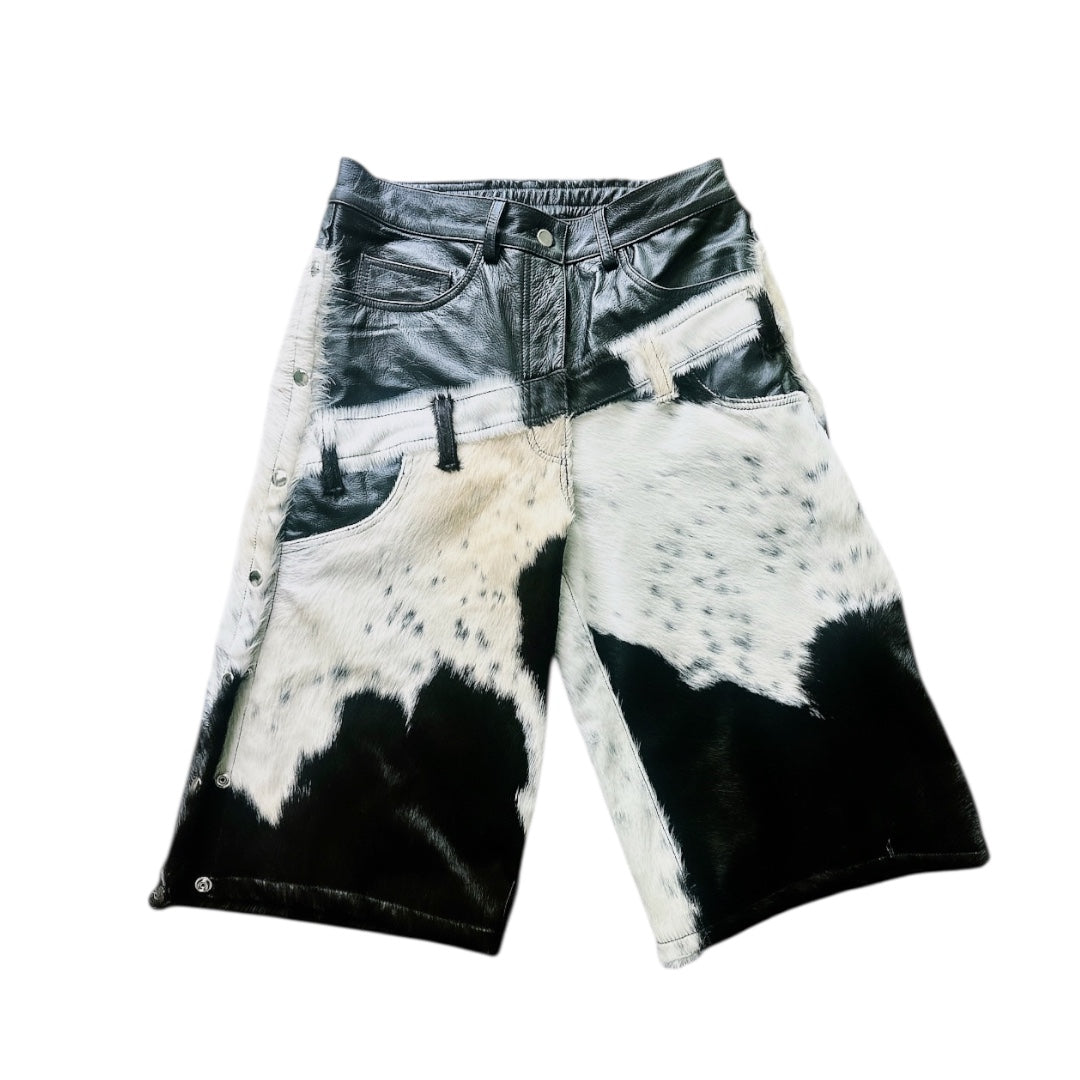 (PRE-ORDER) Cowhide Leather Shorts
